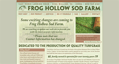 Desktop Screenshot of froghollowsodfarm.com